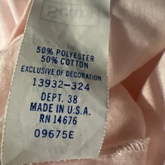 Vtg Pink Sears Cotton/Poly Nightgown Lace Trim Sz Small. 32.5-34 Perma Smooth