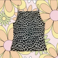 Vintage 90s Made In USA IN San Francisco Cow Print Square Neck Cami S/M