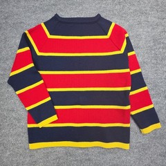 Vintage DEMETRE Sweater Women’s Large Striped Wool Slim Fit Knit