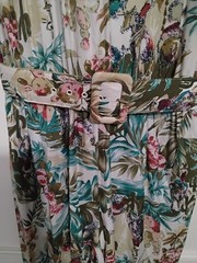 Vintage Hawaiian Print Tropical Jumpsuit Carol Anderson 80’s 90’s Multocolor