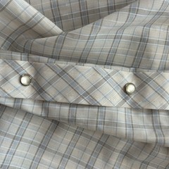 Vintage Kenny Rogers Western Collection Karman Plaid Pearl Snap Shirt Size 13/14