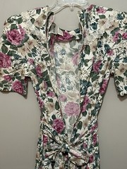 Vintage Cottagecore Betsy’s Things Floral Print Short Sleeve Dress Size 5/6 EUC