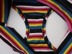 VTG Victoria’s Secret PINK Rare Pattern Stripe Hipster Panty SMALL