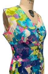 LIBERTY CIRCLE Vintage 60s Women’s Sleeveless Hawaiian Print Maxi Dress – Sz M