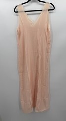 Vintage Undercover Wear Long Peach Nylon Rayon Polyester Lace Nightgown Size Med