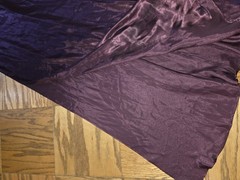 Vtg MFlora Nikrooz Bordeaux Satin Maxi Slip Dress