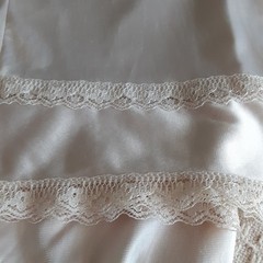 Cabernet Nylon Long Pettipants Slip Size Large Beige Lace Hem #5860
