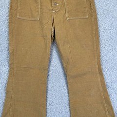 Vintage 1970s Wrangler Corduroy Bell Bottom Pants 28×30 High Rise Button Fly USA