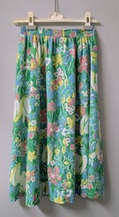 Vintage 70’s Gordon Of Philadelphia Floral A-Line Skirt Pockets Union Tag S