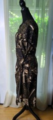 Vintage Coco Bianco Faux Wrap Dress Multicolor Abstract Floral Women’s 12
