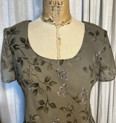 Vintage Ronni Nicole Women’s S Sleeve Long Floral Chiffon Dress Sz 10 used