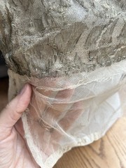 Antique Edwardian S Gold Lame Lace Blouse Salvaged Dress Fragment
