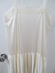 Palmer Ivory negligee- full length gown sz 2 Vintage Classic green Logo Austria