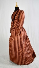 VICTORIAN FRENCH 2 PIECE VISITING DRESS WITH PARIS LABEL, 1890s