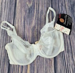Vintage Diamond Lady Lily Of France Underwire Ivory Bra Size 32D NEW NWT