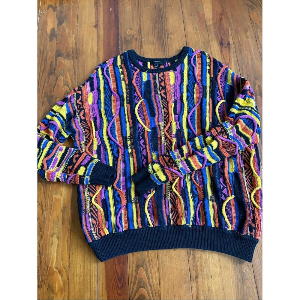 Forever 21 Coogi Inspired 90’s Retro Sweater Multicolored Size 1X