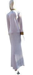 Goddess Bombshell Cosplay Egypt Long Sleeve Mermaid Cleopatra Gown Gold Metals M