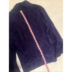 Vtg Women 10 Purple Tailored Peplum Blazer Paisley Tapestry Whimsigoth Fairy