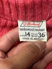 Vintage 60s St.Micahel Sweater Top Women’s Size 14 Large L Wool Mohair Blend LS