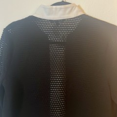 Misook Vintage Classic Zip Style Jacket Size small Black with White Trim