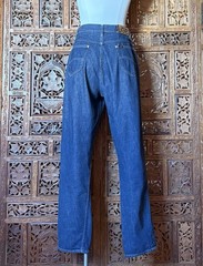 Vtg 60s Lady Lee Riders Jeans Womens 27 X 29.5 Western Sanforized Dark Denim