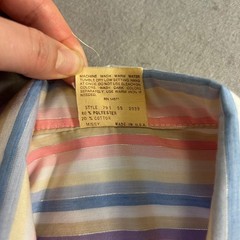 Vtg 70’s Western Pearl Snap Shirt Women’s Size 34 Metallic & Pastel Striped USA