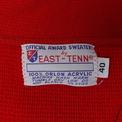 Vintage 60s 70s Goshen High School Indiana Varsity Red Football Sweater Medium