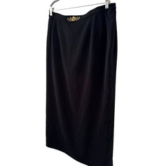 NWOT Vintage Black Floral Embroidered Embellished Pencil Skirt Women Plus Sz 18