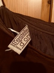 Great leather skirt suede skirt by L’estelle D’ore brand flounce pleated layers