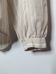 Organically Grown By Arpeja Womens Medium Lightweight Cotton Button Up Shirt VTG