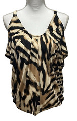 New‎ York & Company Vtg 90s Y2K Tank Small Animal Retro BRATZ Cheetah Girl Top