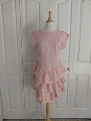 Vintage 1980s Pink Hill Street Clothing Party Prom Dress Medium