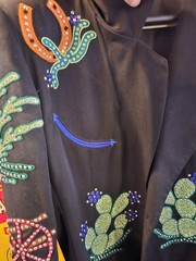 VTG RICKRAGEOUS custom cactus rodeo queen chain stitch western jacket handcraft