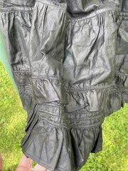 1800’s BLACK SKIRT ROWS BOTTOM HEM New York Skirt Antique VICTORIAN Lace