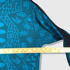 David Brown I. Magnin Zip Up Jacket Womens XS Blue Vintage 80s Geometric Grandma