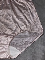 Vtg Shadowline Shiny Nylon & Lace Granny Panty Full Cut Brief Plus 3XL 3X New