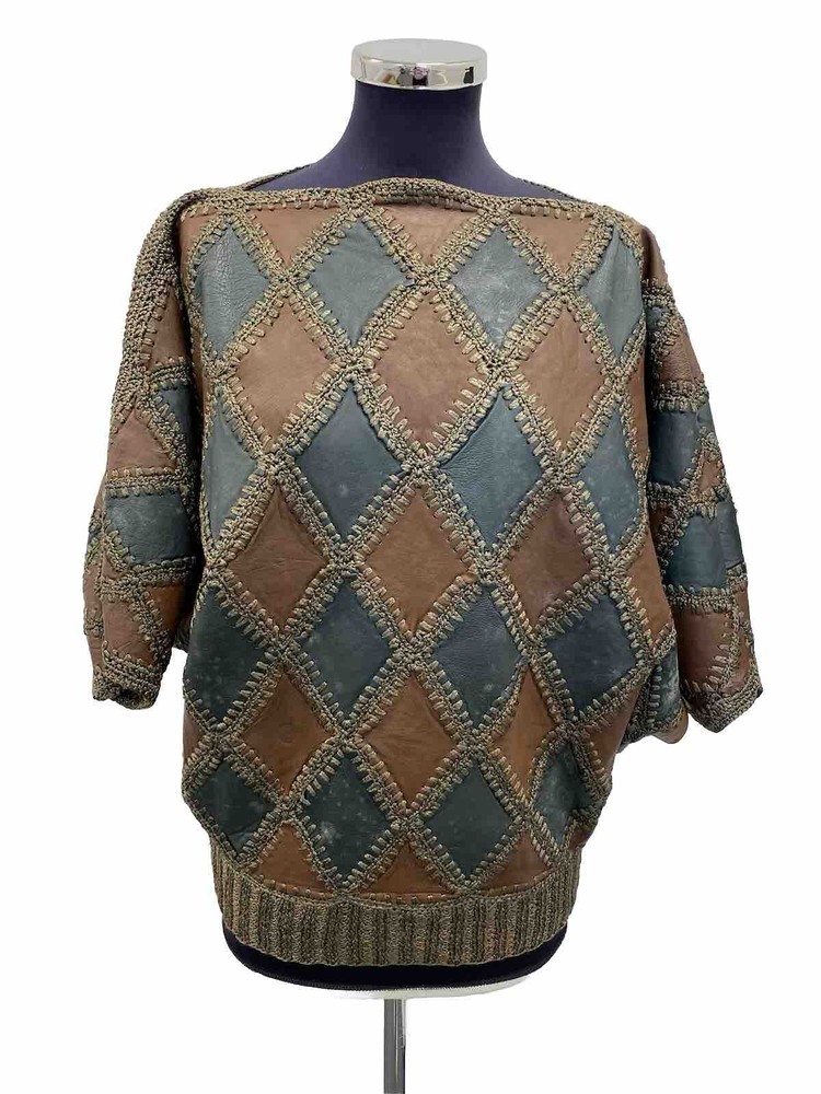 VINTAGE WOMEN WOMAN JERSEY BLOUSE SHIRT JHD7220