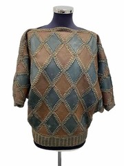 VINTAGE WOMEN WOMAN JERSEY BLOUSE SHIRT JHD7220