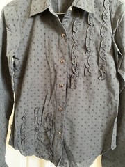 Vintage Womens Volcom “A True Hustler” Black Snap Button Up Small 2002 Y2K
