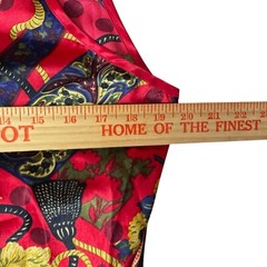 Vintage Vanity Fair Gown Red Floral Tassel Long Slip Dress SZ M Boho Nostalgia