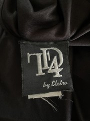 Vintage 80s TD4 by Electra Fringed Flapper Black Classic Dress Size 3/4 8