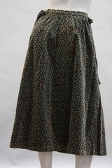 Vintage 70s Floral Print Velvet Skirt By Jane Schaffhausen For Belle France Boho