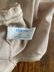 VINTAGE WARNERS Shinny Beige Panties Style 206 Size Large