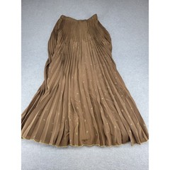 Jeanne Marc Vintage Brown Gold Pleated Palazzo Pants Wrap Top Set Size M 12/14