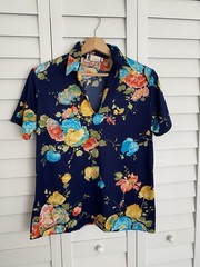 Vintage 70’s Teddi Of California Woman’s Pullover Short Sleeve Shirt Size 14