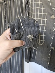 Vtg Saint Germain Paris Gray Striped Windowpane Check Tunic Pant Set S