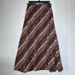 VTG RARE 70s Javanese Batik Ethnic Boho Maxi Skirt-Modest-Indonesian Cotton-27”