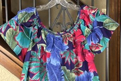 VTG Hilo Hattie Floral Muumuu MIDI Dress Women’s L