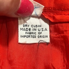 VTG Red Orange Silk Back Slit Lined Skirt Size 10 Womans Business