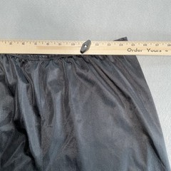 Vintage Lingerie Boudoir Bloomers Pettipants Black Nylon Satin Finish Lace Sz L